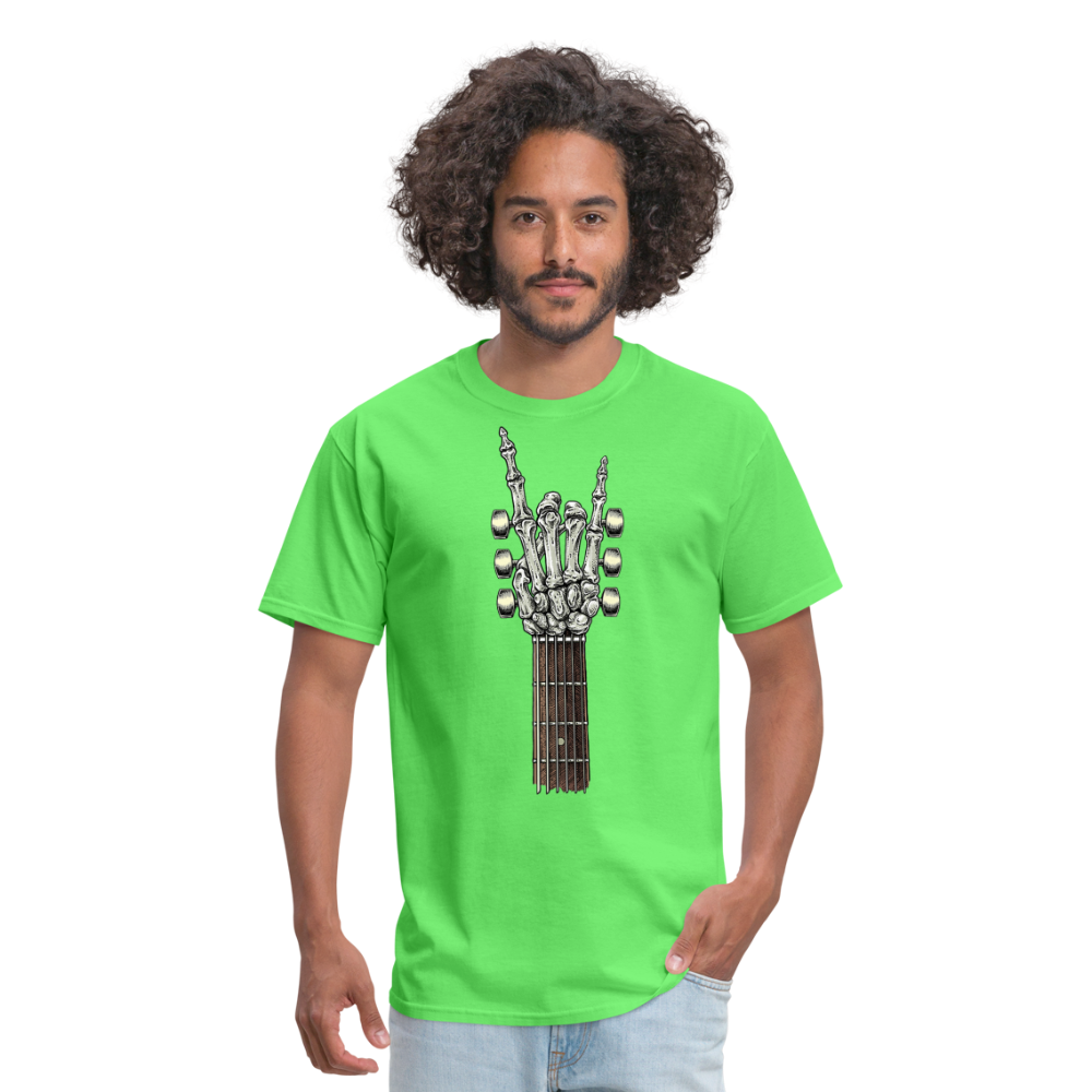 Rock On Guitar Neck Skeleton Hand Rock & Roll Graphic Tee Unisex Classic T-Shirt - kiwi