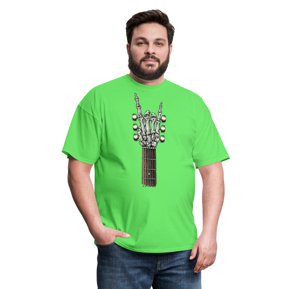 Rock On Guitar Neck Skeleton Hand Rock & Roll Graphic Tee Unisex Classic T-Shirt - kiwi