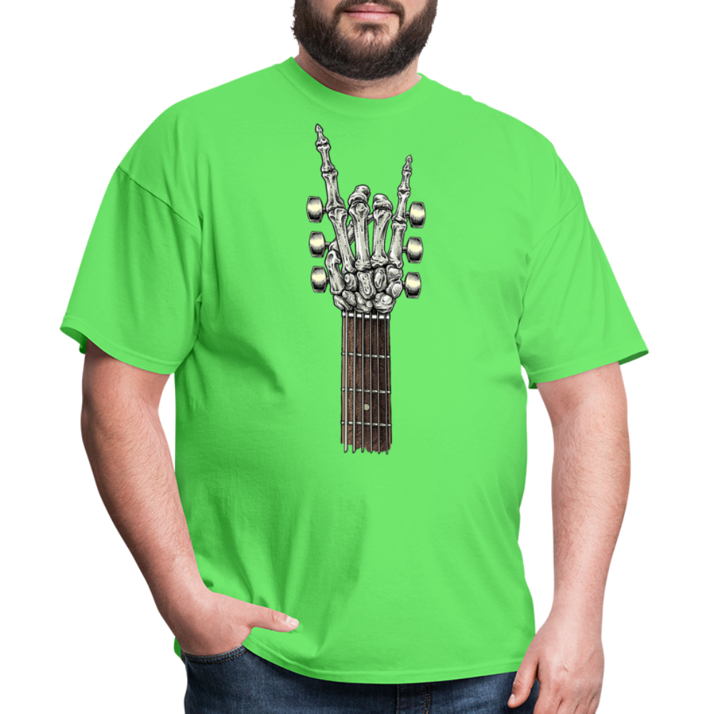 Rock On Guitar Neck Skeleton Hand Rock & Roll Graphic Tee Unisex Classic T-Shirt - kiwi