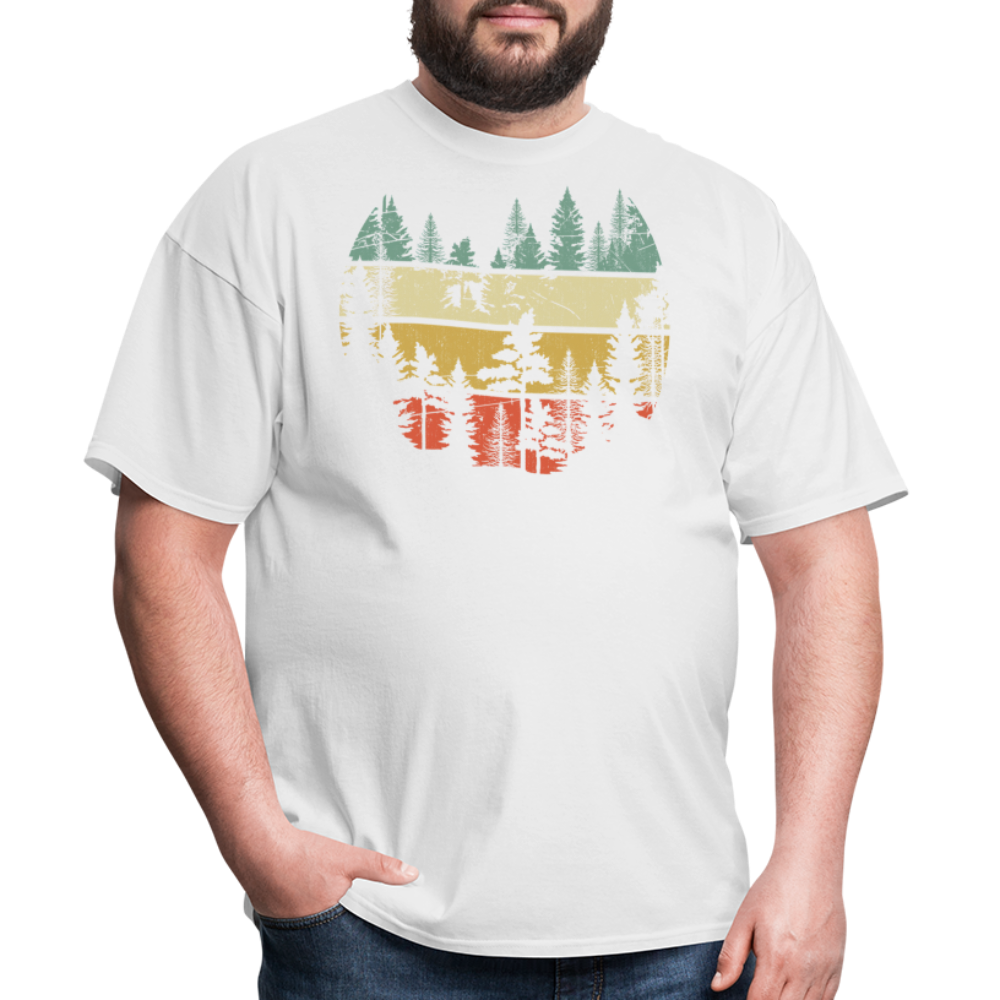 Vintage Look Wildlife Trees Outdoors Nature Retro Forest Unisex Classic T-Shirt - white