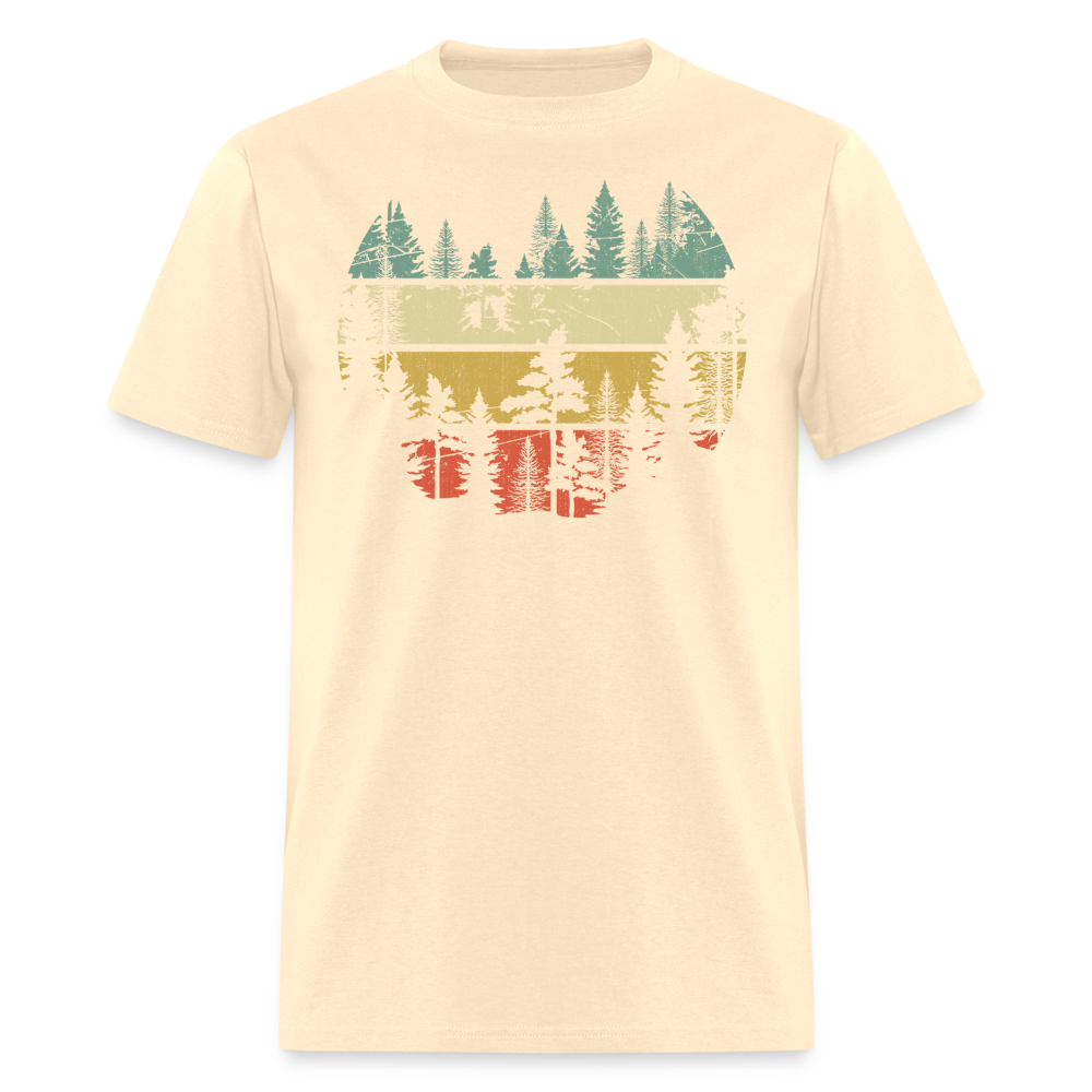 Vintage Look Wildlife Trees Outdoors Nature Retro Forest Unisex Classic T-Shirt - natural