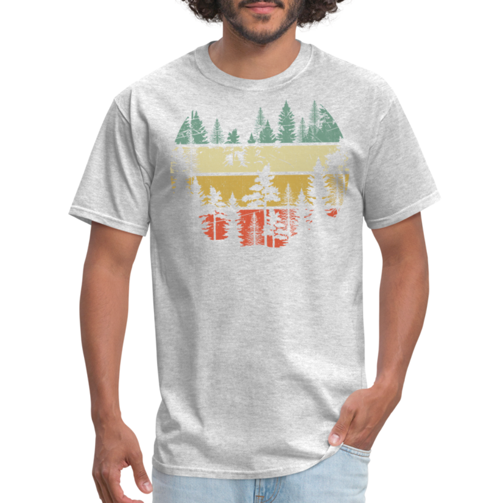 Vintage Look Wildlife Trees Outdoors Nature Retro Forest Unisex Classic T-Shirt - heather gray