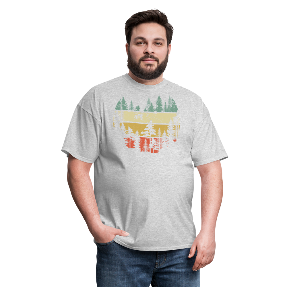Vintage Look Wildlife Trees Outdoors Nature Retro Forest Unisex Classic T-Shirt - heather gray