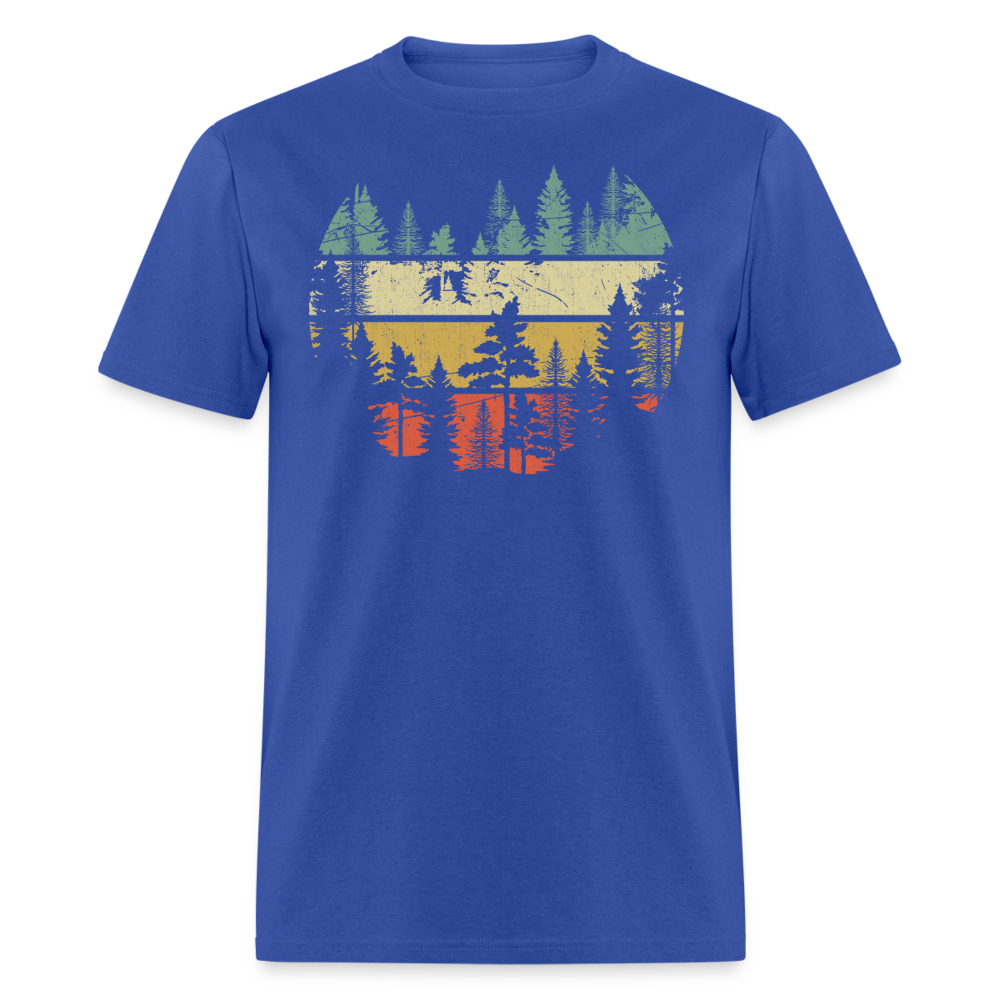 Vintage Look Wildlife Trees Outdoors Nature Retro Forest Unisex Classic T-Shirt - royal blue
