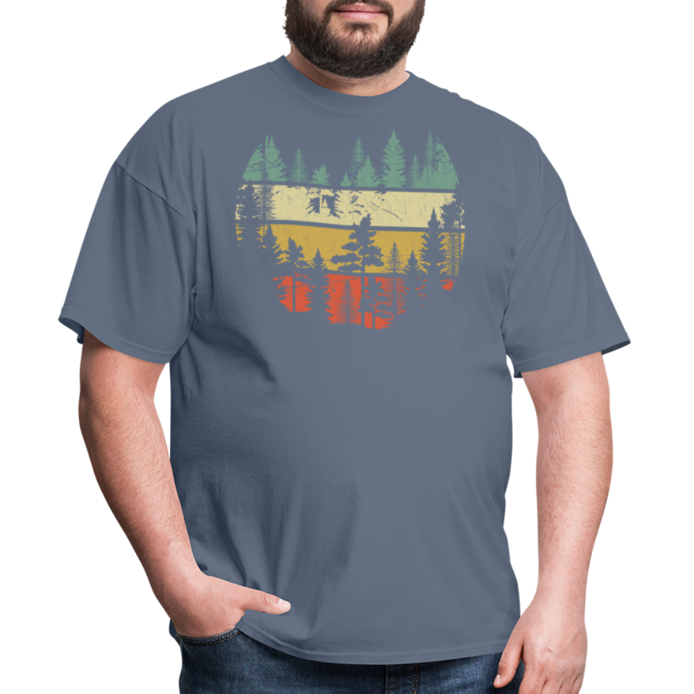 Vintage Look Wildlife Trees Outdoors Nature Retro Forest Unisex Classic T-Shirt - denim