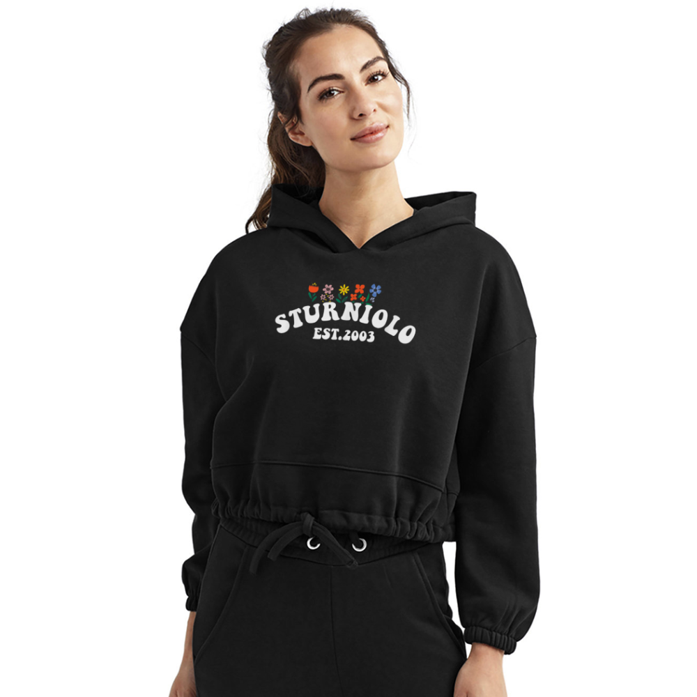 Sturniolo Triplets Women’s Crop Top Hoodie - black