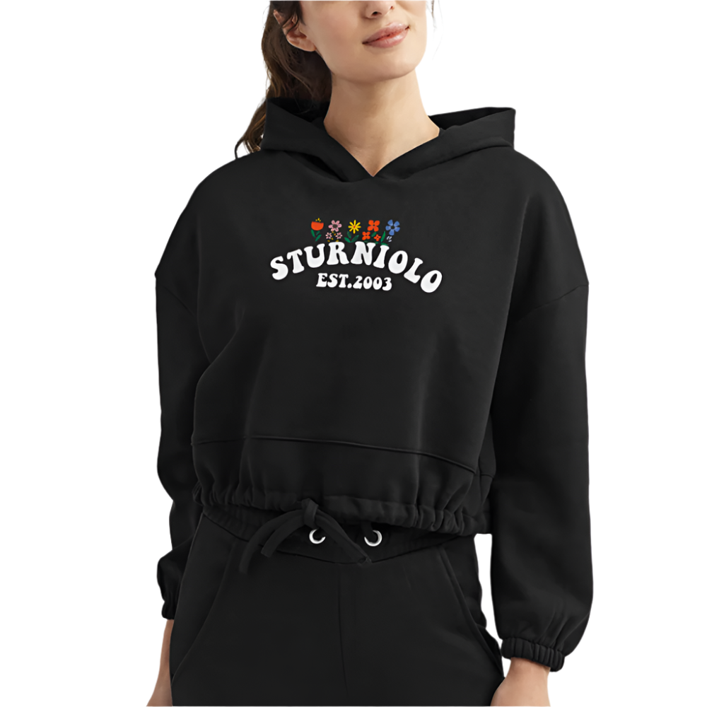 Sturniolo Triplets Women’s Crop Top Hoodie - black