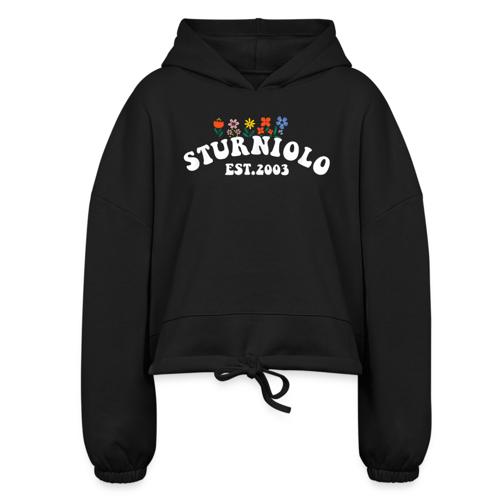 Sturniolo Triplets Women’s Crop Top Hoodie - black