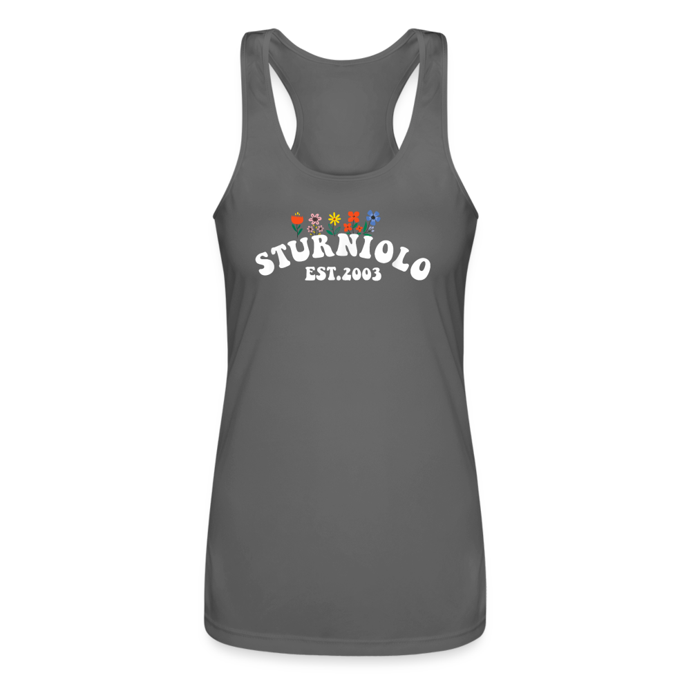 Sturniolo Triplets Women’s Performance Racerback Tank - charcoal