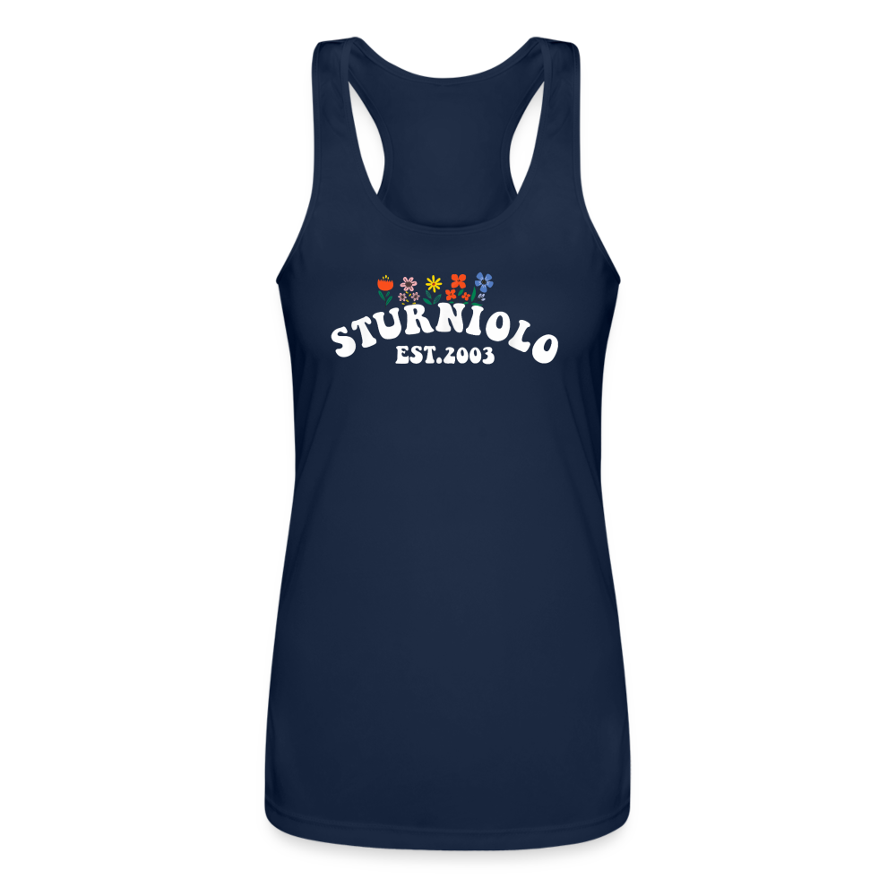 Sturniolo Triplets Women’s Performance Racerback Tank - navy