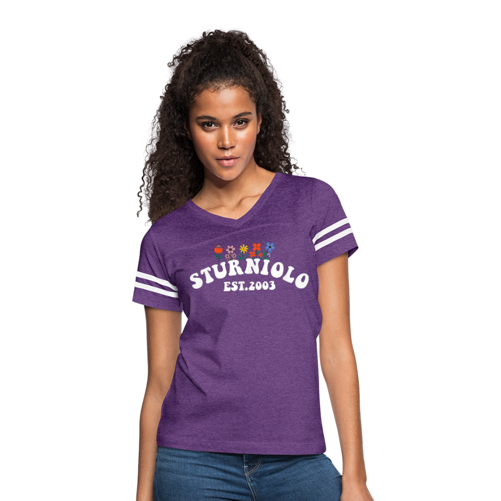 Sturniolo Triplets Women’s Vintage Sport T-Shirt - vintage purple/white