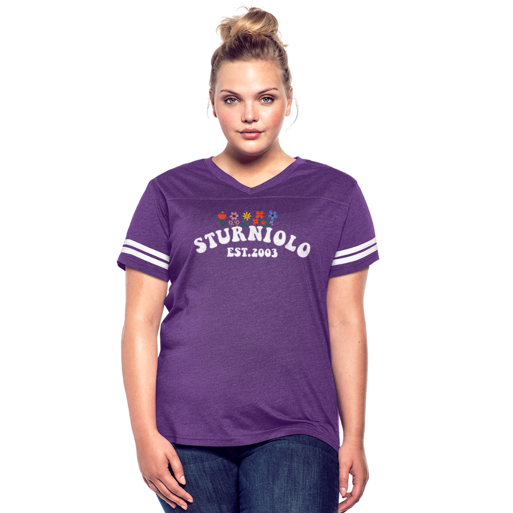 Sturniolo Triplets Women’s Vintage Sport T-Shirt - vintage purple/white