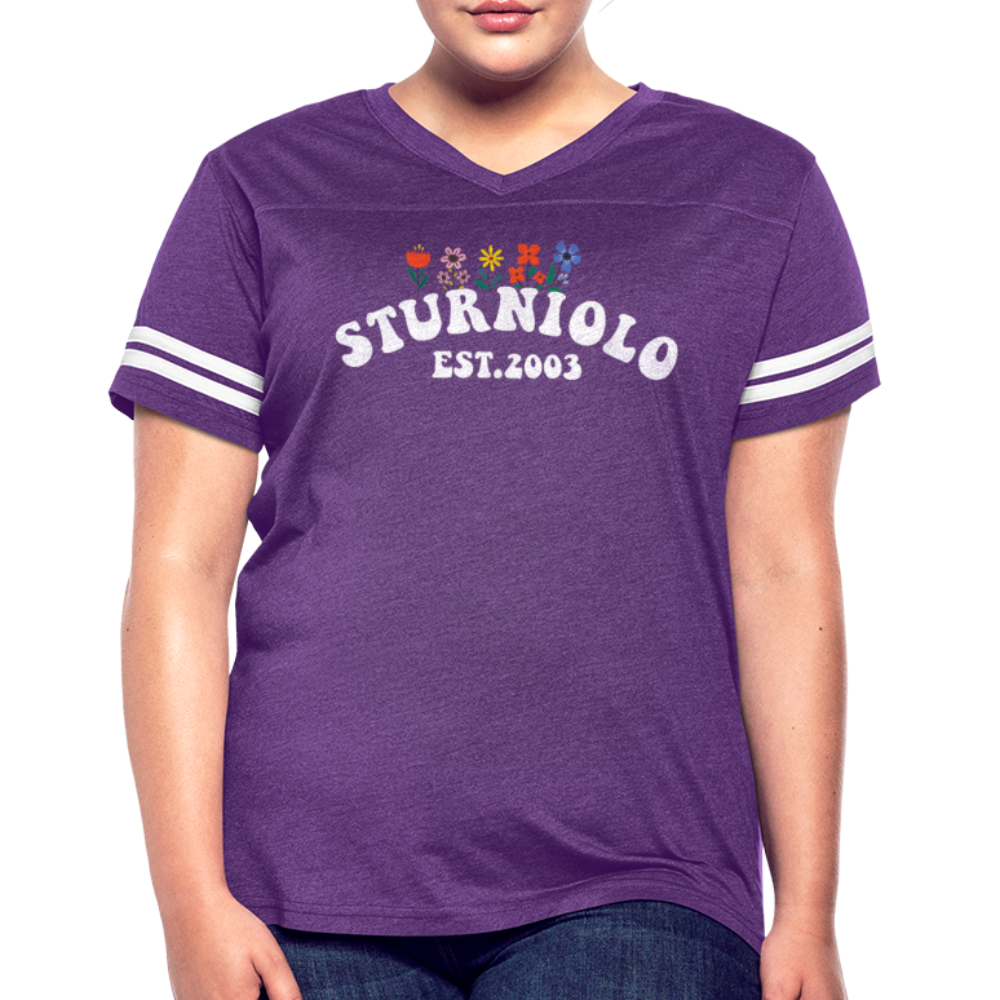 Sturniolo Triplets Women’s Vintage Sport T-Shirt - vintage purple/white