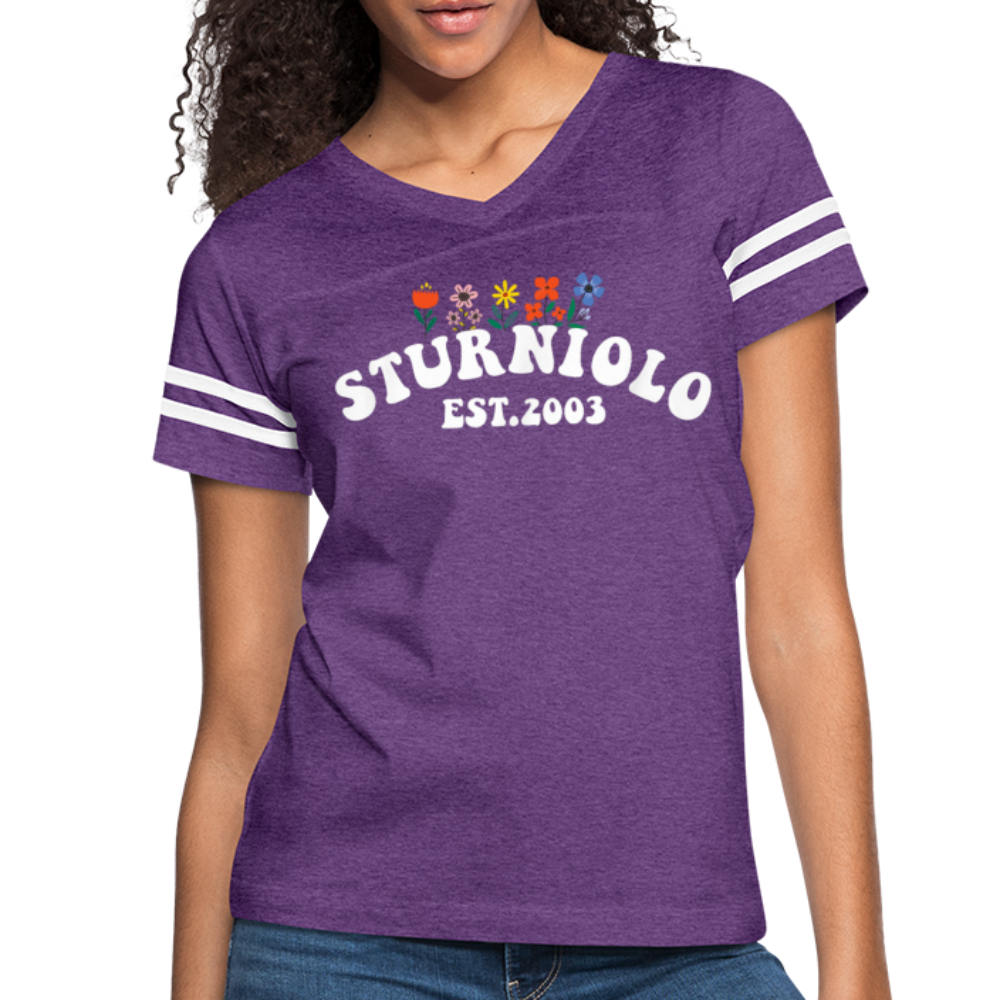 Sturniolo Triplets Women’s Vintage Sport T-Shirt - vintage purple/white
