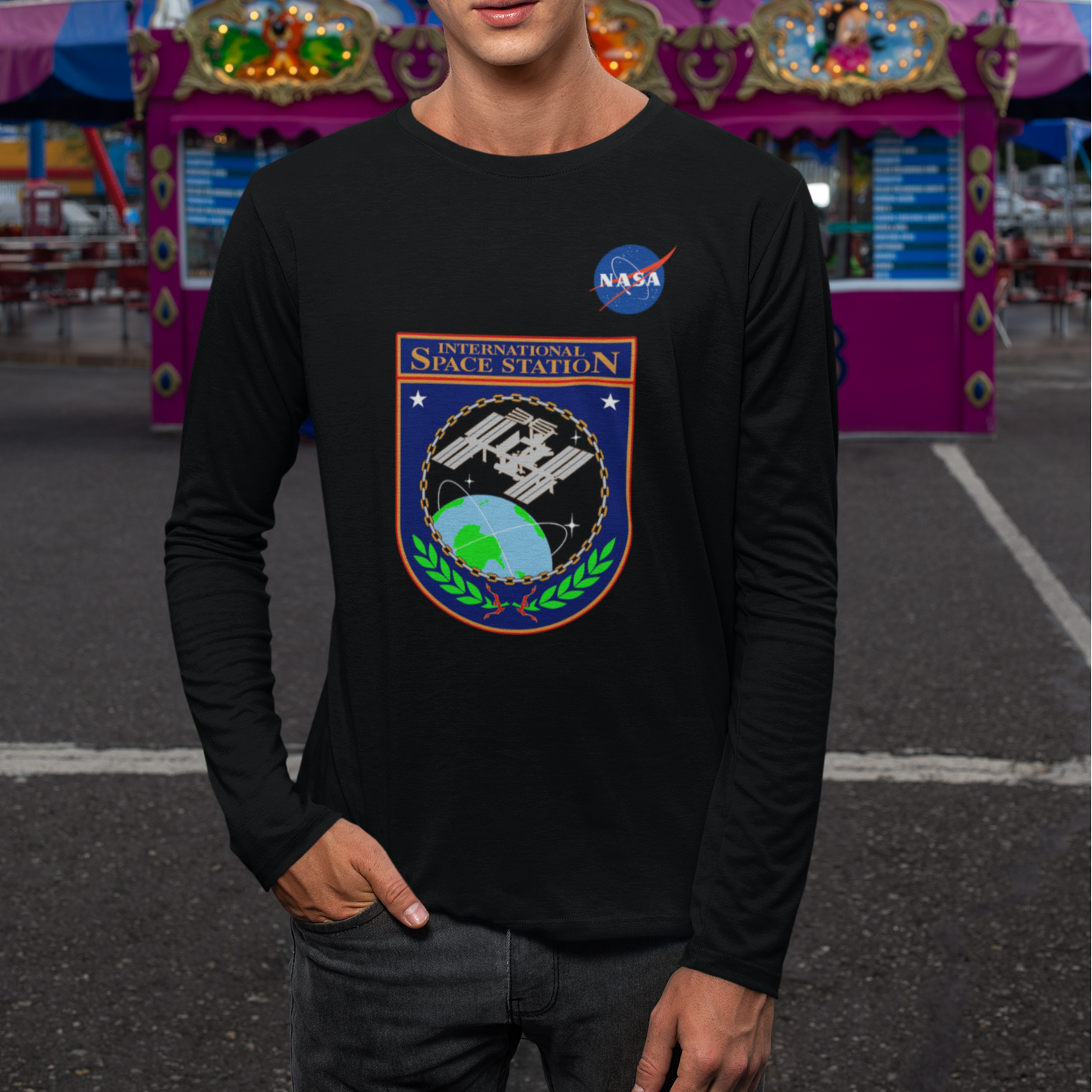 NASA ISS Unisex Long Sleeve T-Shirt