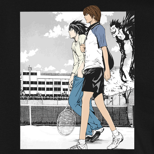 Light Vs. L Tennis Premium Death Note Manga Anime Hoodie Sweatshirt-Graphic Tees Store