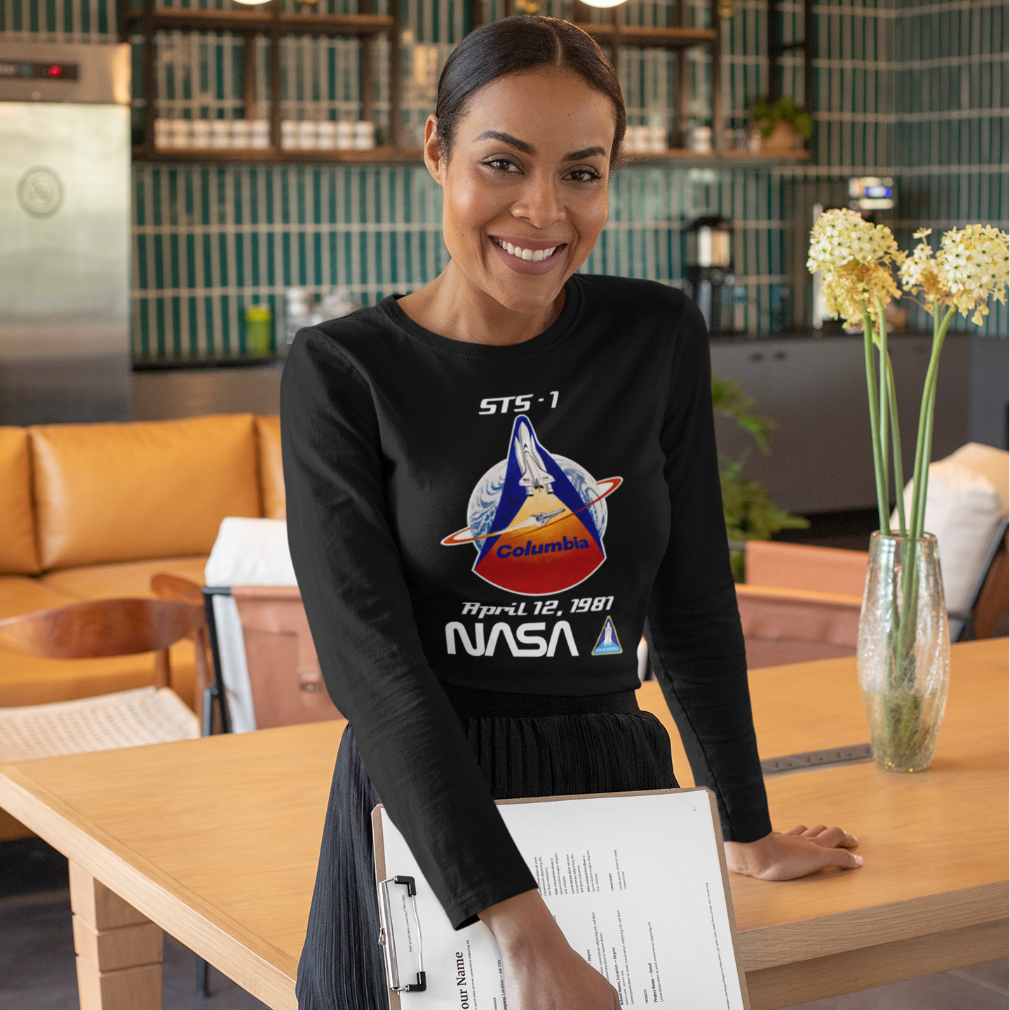 NASA Columbia First Launch Unisex Long Sleeve Tee