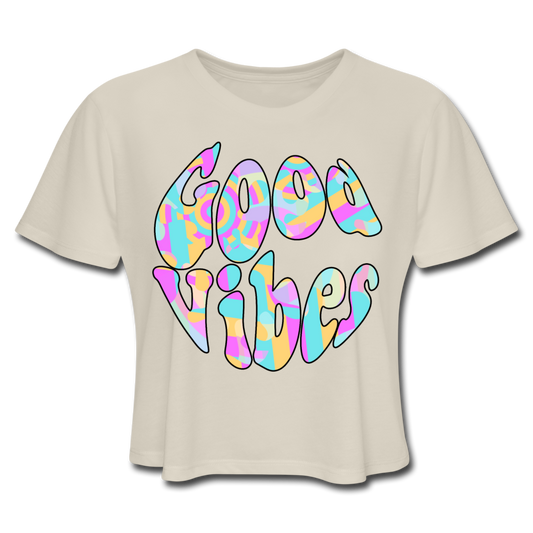 Groovy Good Vibes Women's Cropped T-Shirt