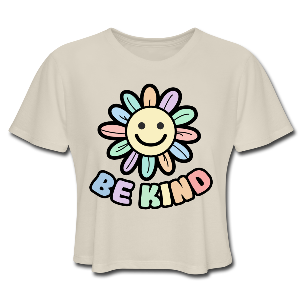 Happy Flower Be Kind Women's Cropped T-Shirt