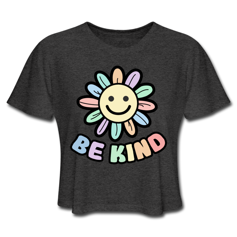 Happy Flower Be Kind Women's Cropped T-Shirt