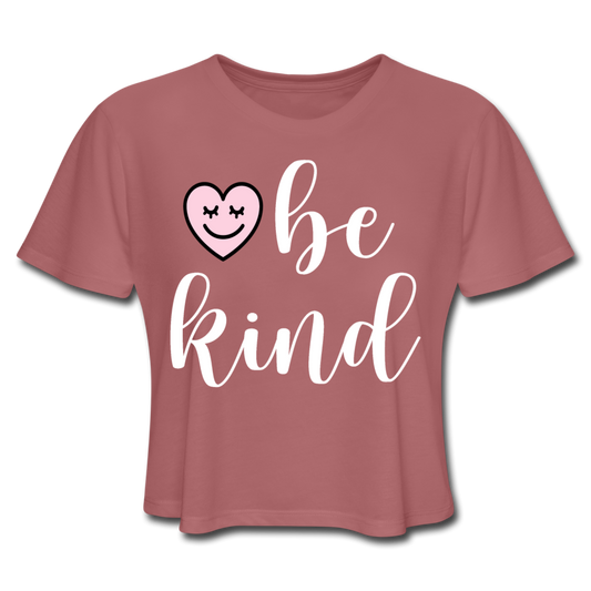 Happy Heart Be Kind Women's Cropped T-Shirt