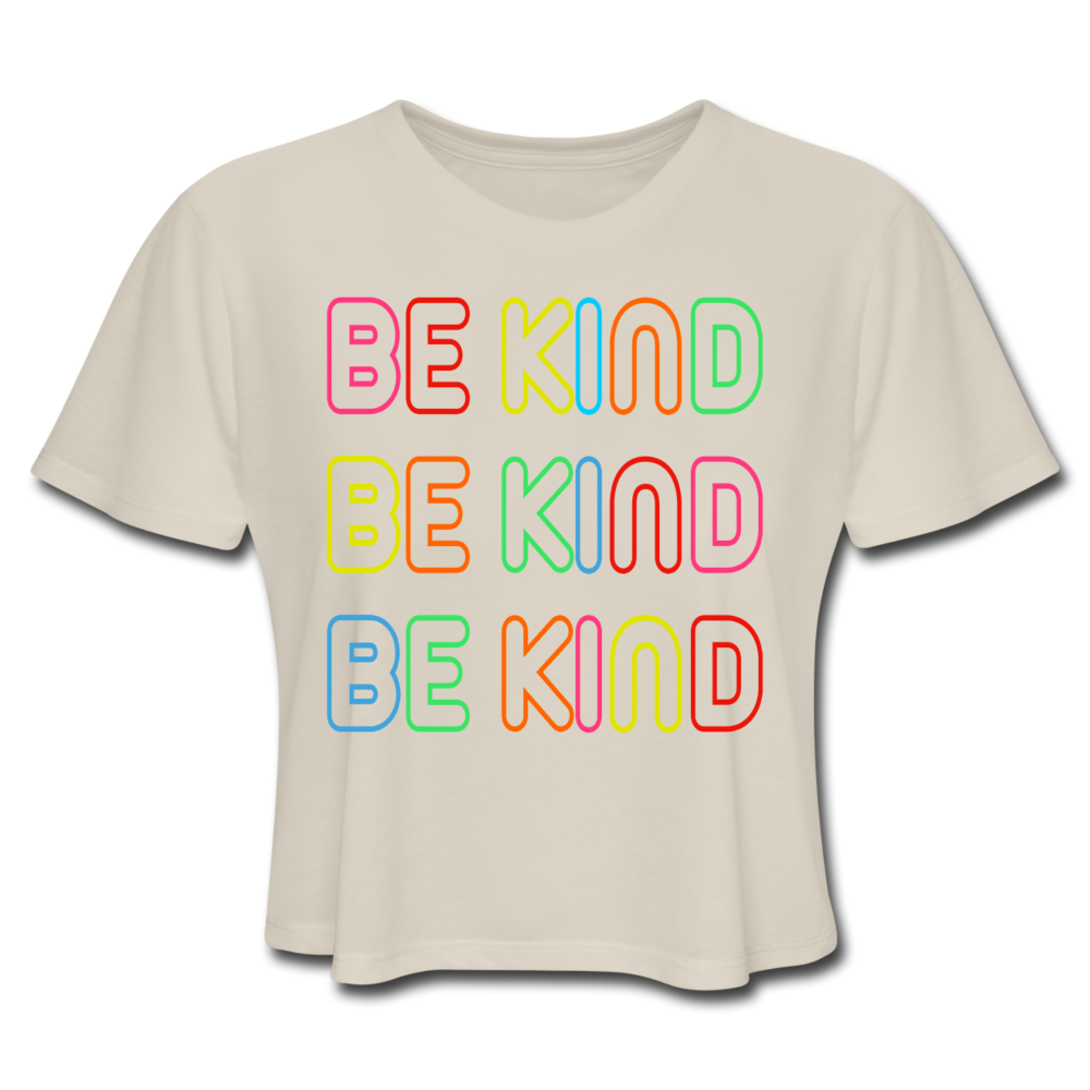 Neon Be Kind Women's Cropped T-Shirt