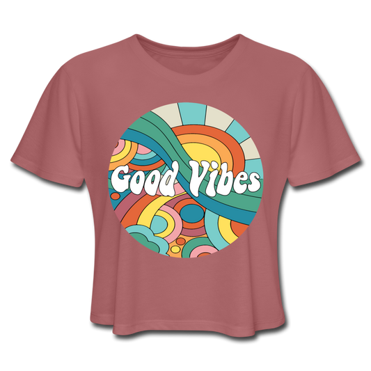 Psychedelic Good Vibes Women's Cropped T-Shirt