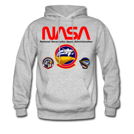 NASA Shuttle Flight Patches Hoodie - heather gray