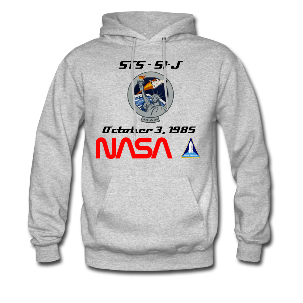 NASA Atlantis First Launch Hoodie - heather gray