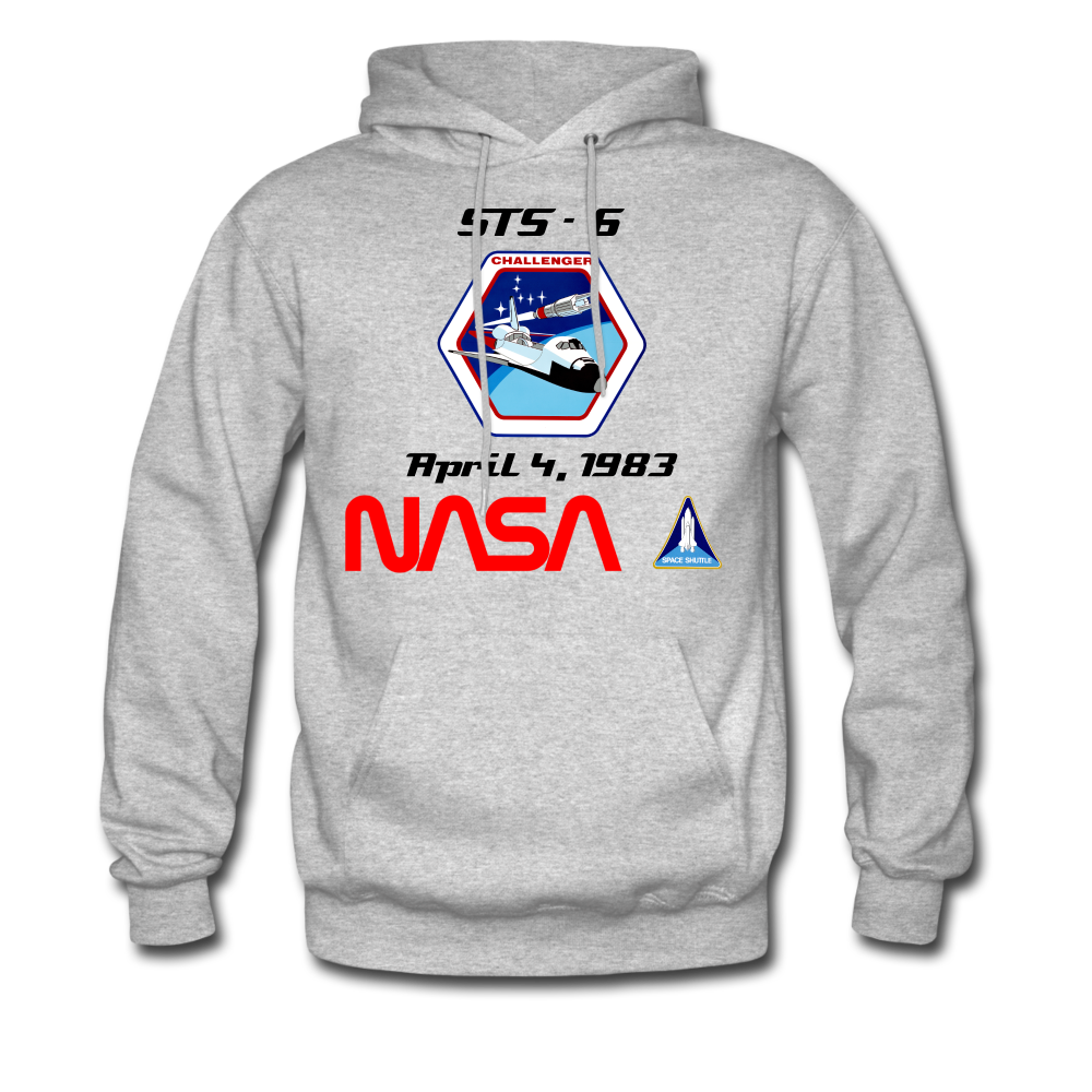 NASA Challenger's First Launch Hoodie - heather gray