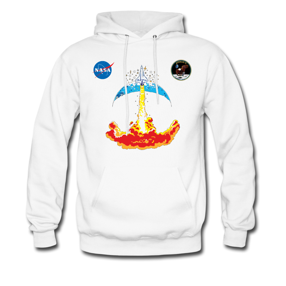 NASA Moon Launch Hoodie - white