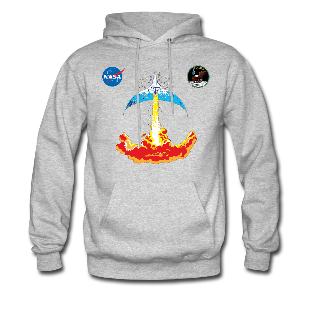 NASA Moon Launch Hoodie - heather gray