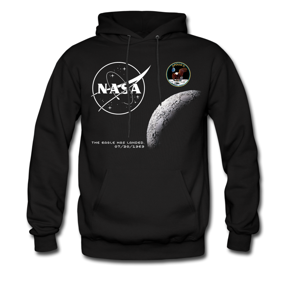 NASA Moon Landing Commemorative Hoodie - black