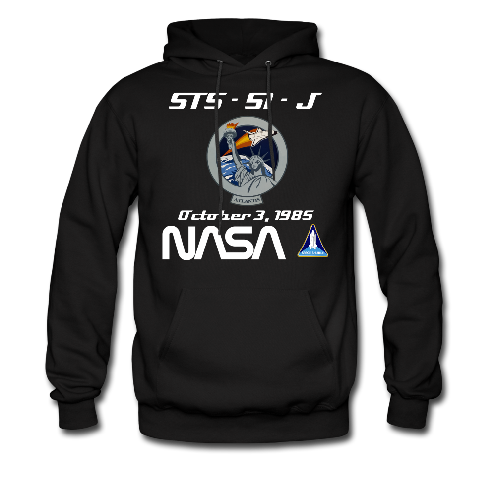 NASA Space Shuttle Atlantis First Launch Hoodie - black