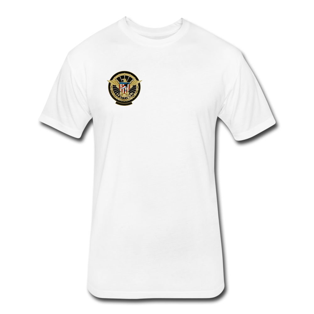 NASA Military style Fitted Cotton/Poly T-Shirt by Next Level - white