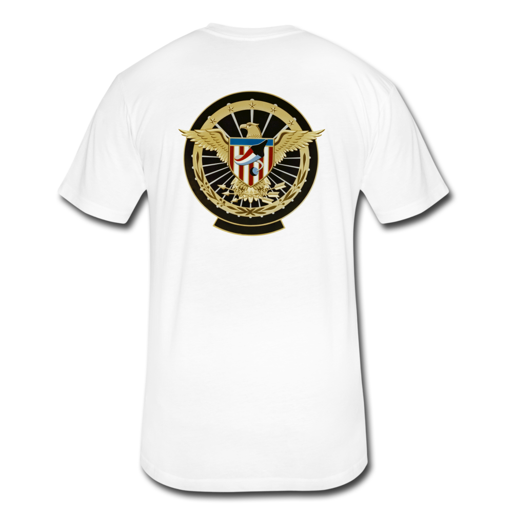 NASA Military style Fitted Cotton/Poly T-Shirt by Next Level - white