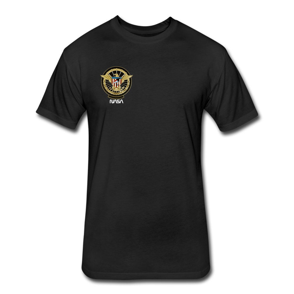 NASA Military style Fitted Cotton/Poly T-Shirt by Next Level - black