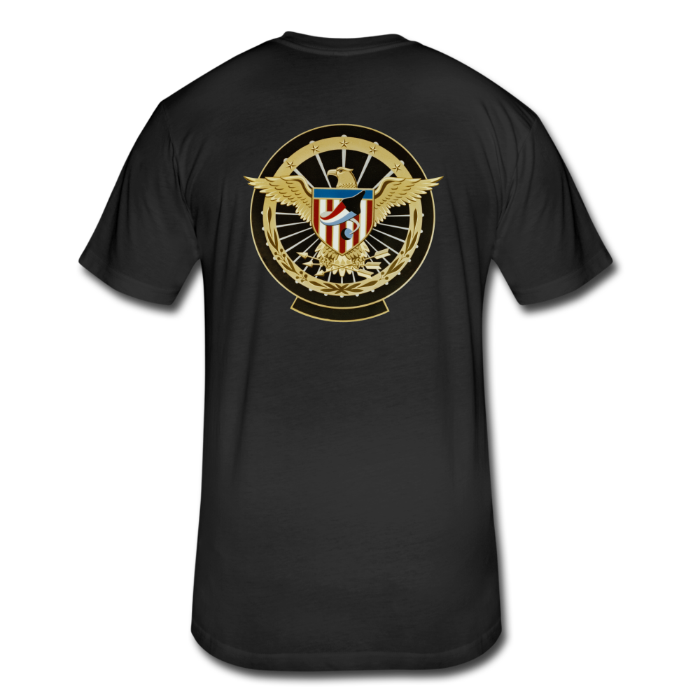 NASA Military style Fitted Cotton/Poly T-Shirt by Next Level - black