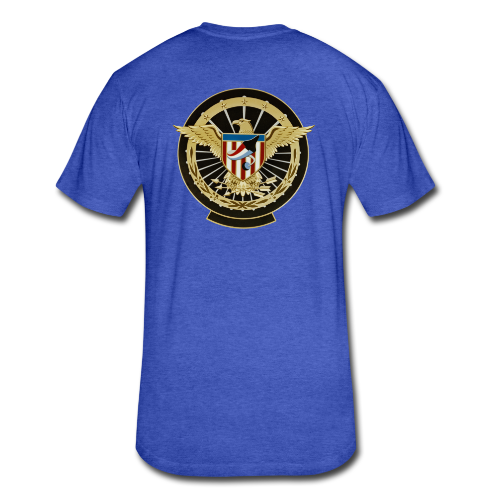 NASA Military style Fitted Cotton/Poly T-Shirt by Next Level - heather royal