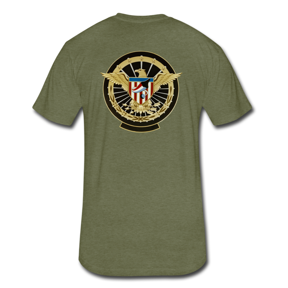 NASA Military style Fitted Cotton/Poly T-Shirt by Next Level - heather military green