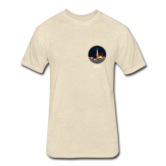 Fitted Cotton/Poly T-Shirt by Next Level - heather cream
