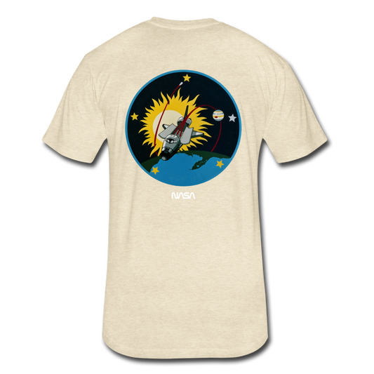 Fitted Cotton/Poly T-Shirt by Next Level - heather cream