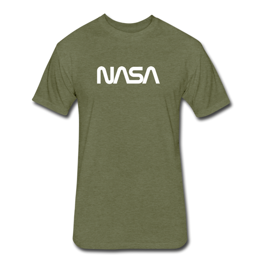 Fitted Cotton/Poly T-Shirt by Next Level - heather military green