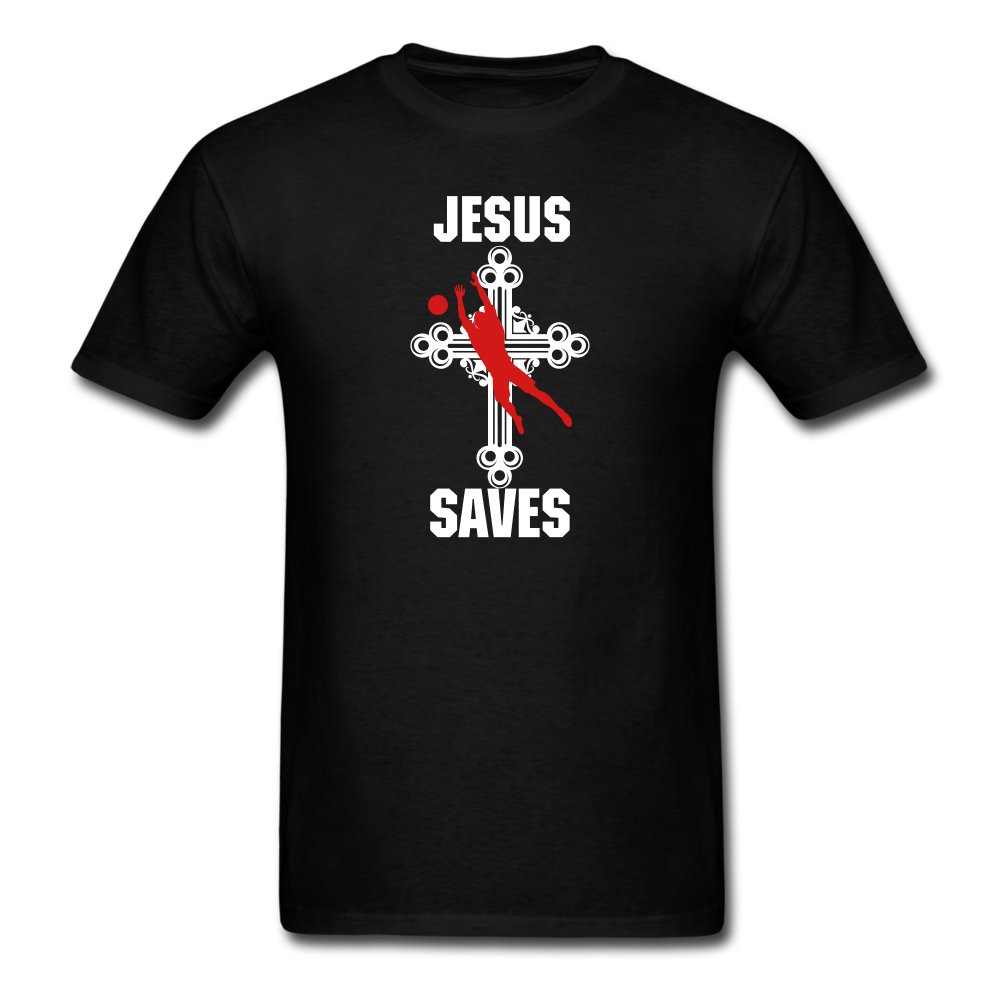 Jesus Saves Tee Black - black