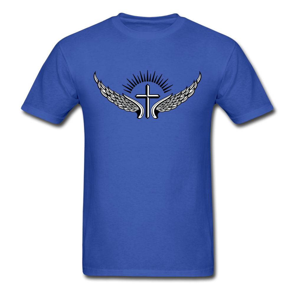 Winged Cross Tee Dark - royal blue