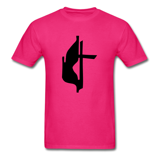 Methodist Cross Tee Bright - fuchsia