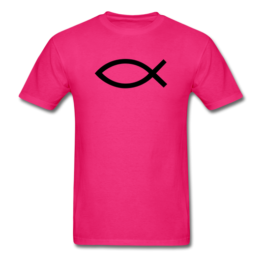 Blank Jesus Fish Bright - fuchsia