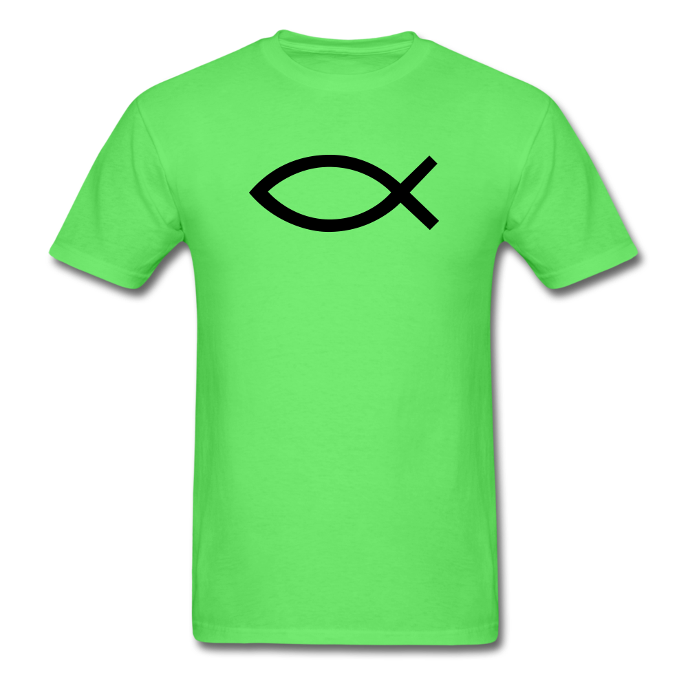 Blank Jesus Fish Bright - kiwi