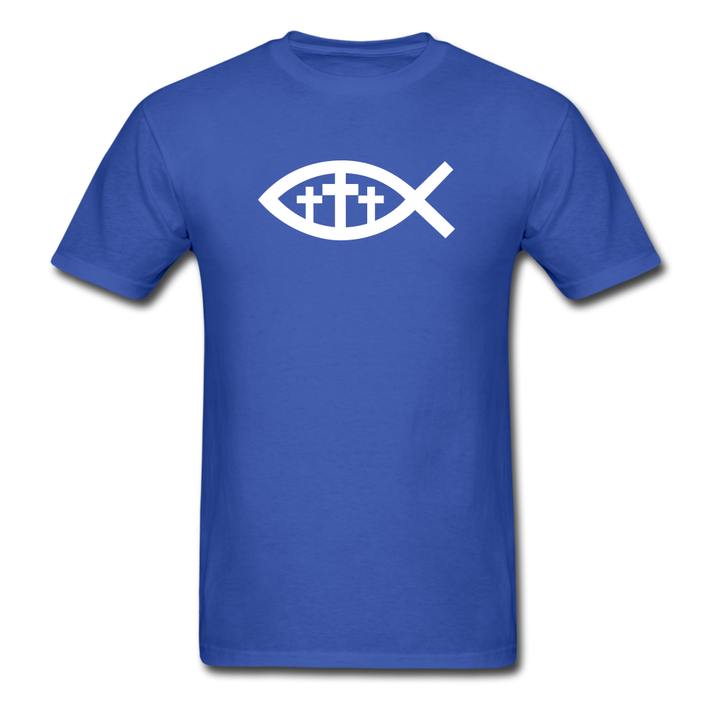 Three Crosses Tee Dark - royal blue