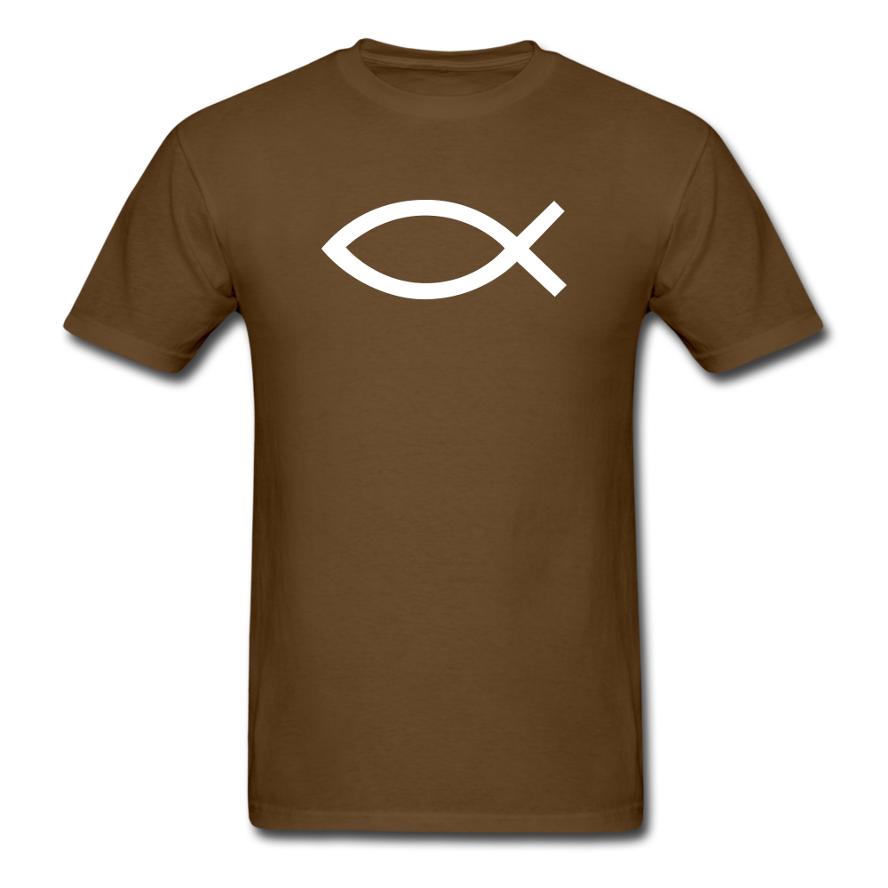 Blank Jesus Fish Dark - brown